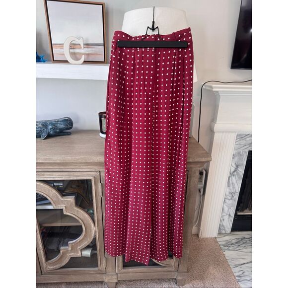 Zimmerman Polka Dot Wide Leg Pants in Maroon Size 0 - Picture 5 of 11